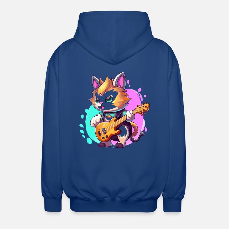 Patchwork donkey in doodle style - Unisex Hooded Jacket - royal blue