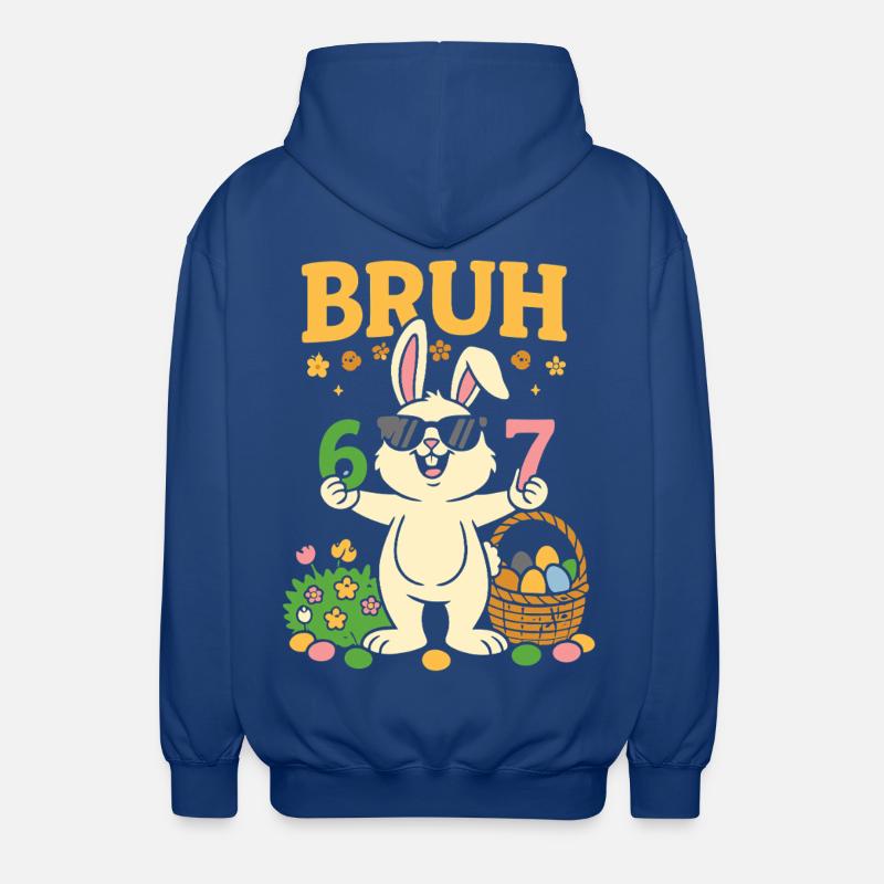 Bruh Cool Easter Bunny 67 - Unisex Hooded Jacket - royal blue