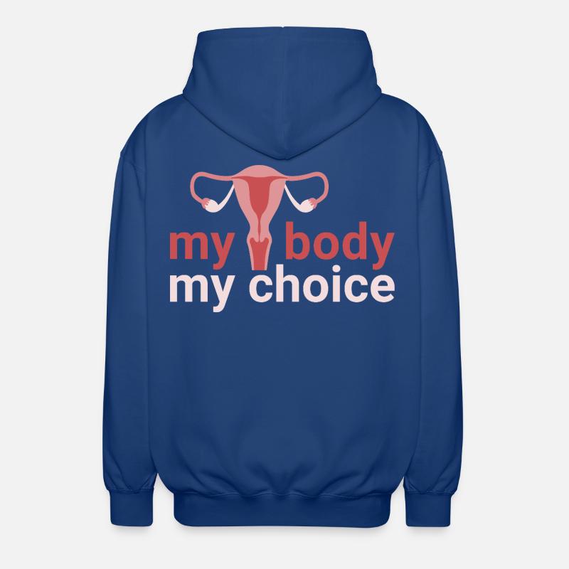 mon corps. my_choice. - Veste à capuche unisexe - bleu royal