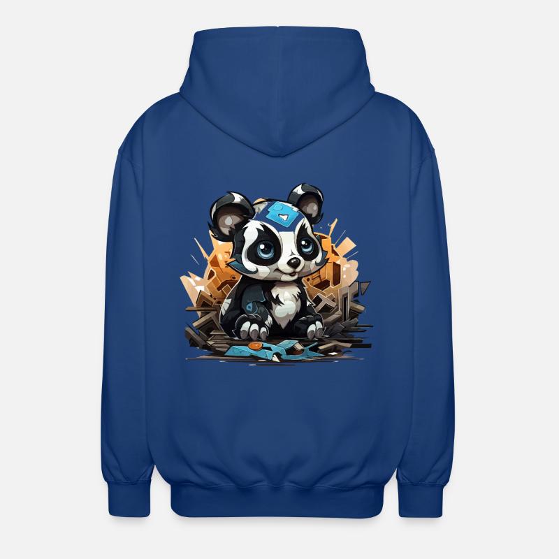 Charme de bloc de construction Panda - Veste à capuche unisexe - bleu royal