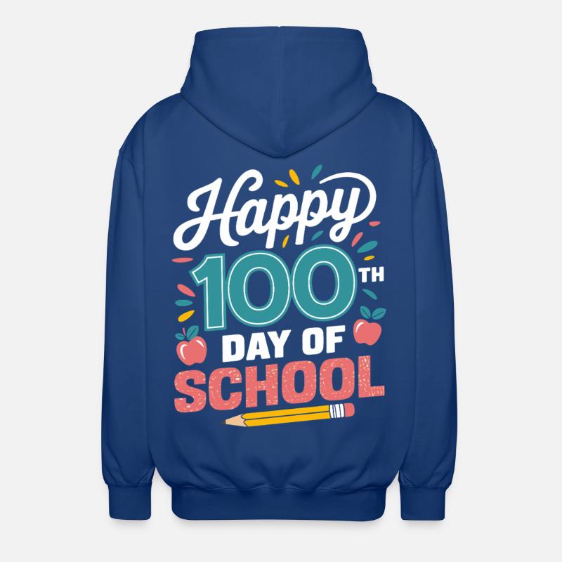 Cent jours de jubilation scolaire - Veste à capuche unisexe - bleu royal
