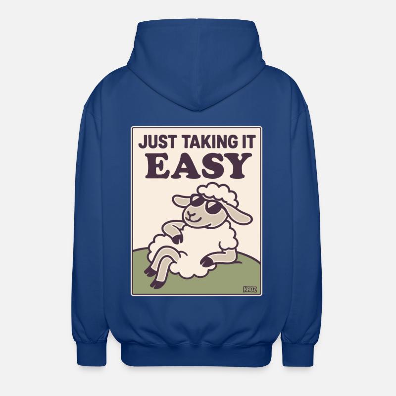 Entspanntes Schaf Einfach Gemütlich - Unisex Kapuzenjacke - Royalblau