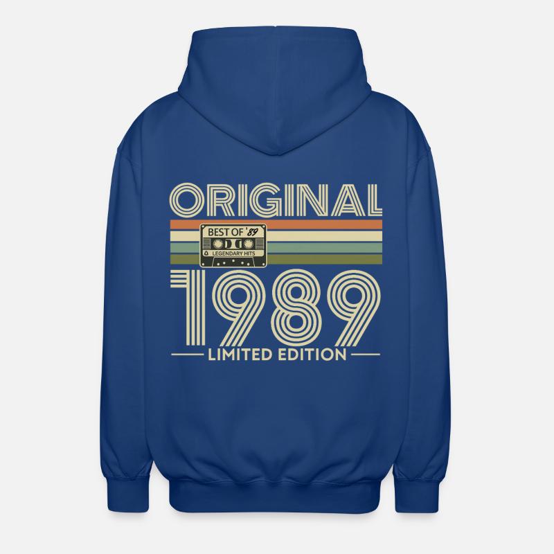 Original 1989 édition limitée cassette - Veste à capuche unisexe - bleu royal