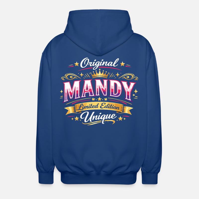 Nom de Mandy - Veste à capuche unisexe - bleu royal