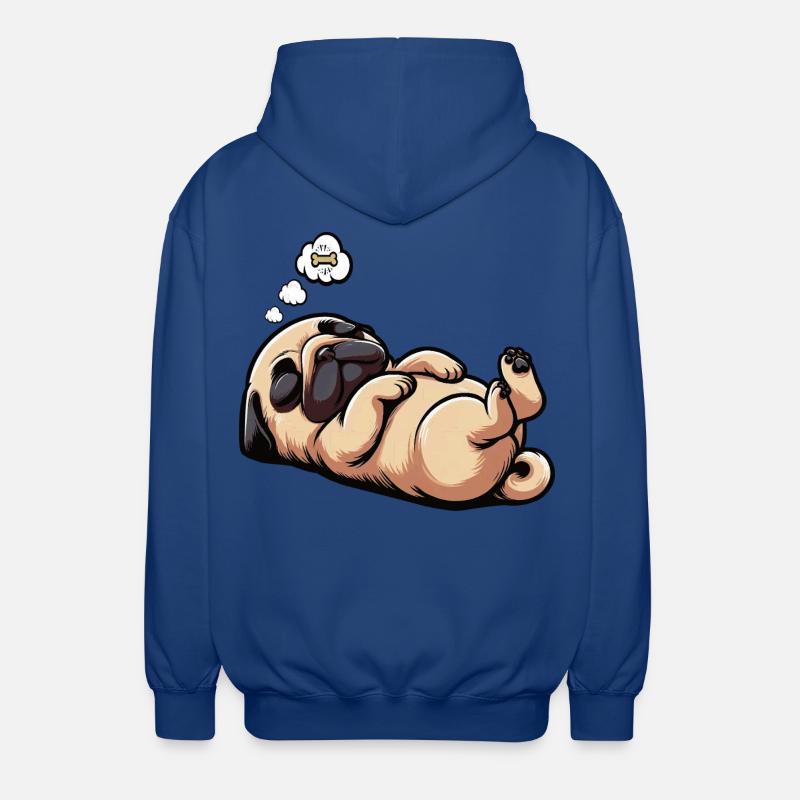 Mops Möpse Mopsbesitzer Mopsliebhaber Mopshalter - Unisex Kapuzenjacke - Royalblau