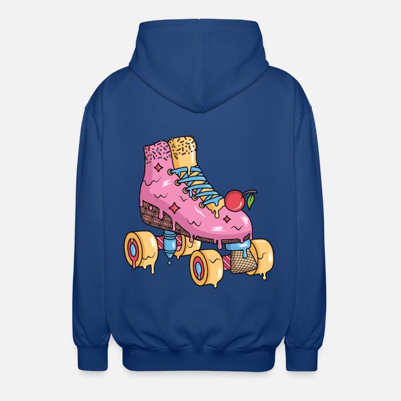Rollschuhe Eiscreme Roller Skates Rollschuh - Unisex Hooded Jacket - royal blue