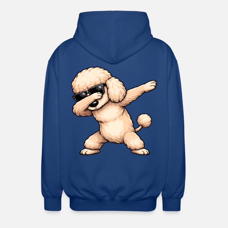 Caniche en train de dobber - Veste à capuche unisexe - bleu royal