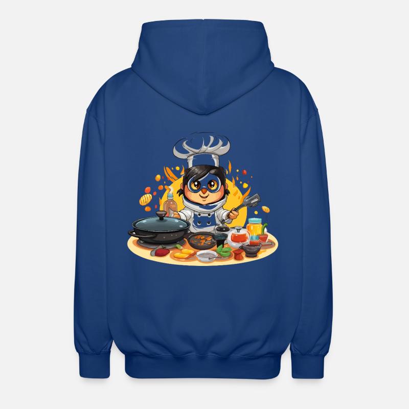 Chef Chef Cuisinier Pingouin - Veste à capuche unisexe - bleu royal