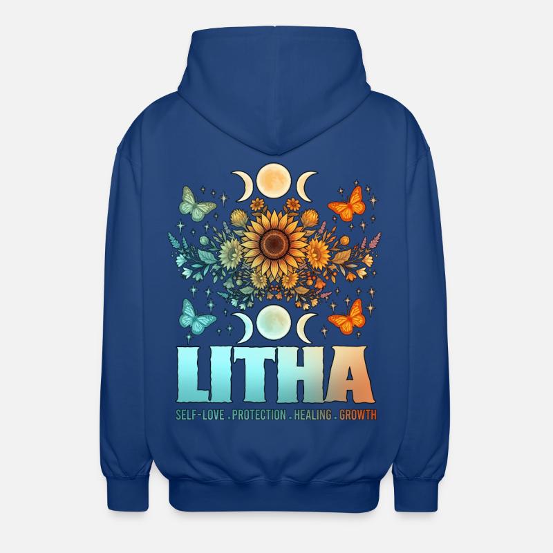 Litha Pagan Solstice d’été Midsommar - Veste à capuche unisexe - bleu royal