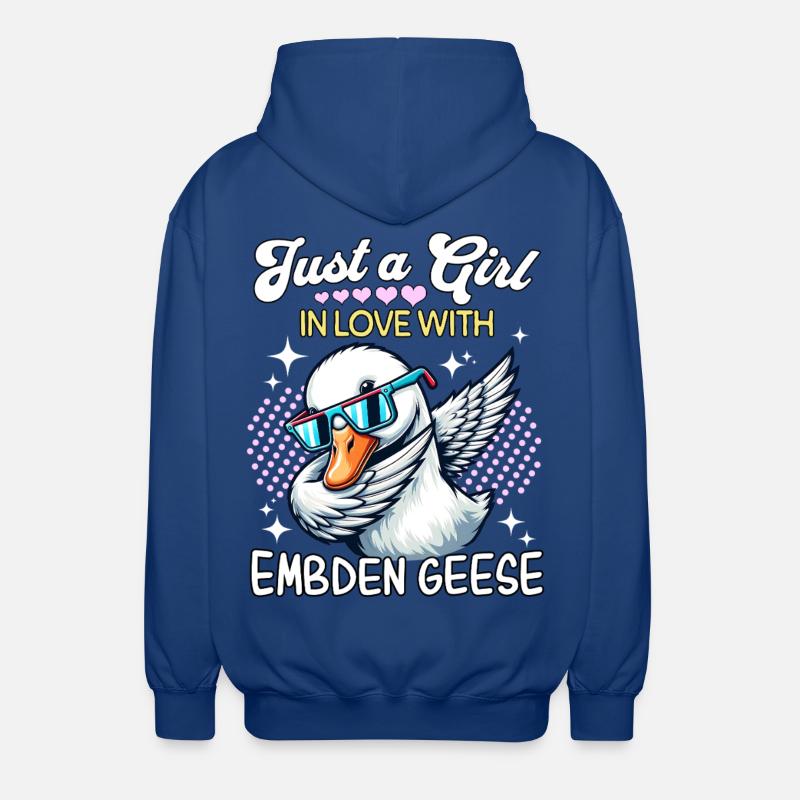 Emdengans Mädchen Embden Goose - Unisex Kapuzenjacke - Royalblau