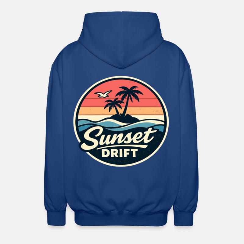 Dérive du coucher de soleil - Veste à capuche unisexe - bleu royal