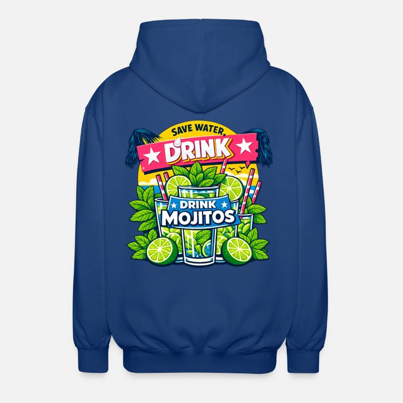 Save the water, drink Mojitos - Unisex Hooded Jacket - royal blue