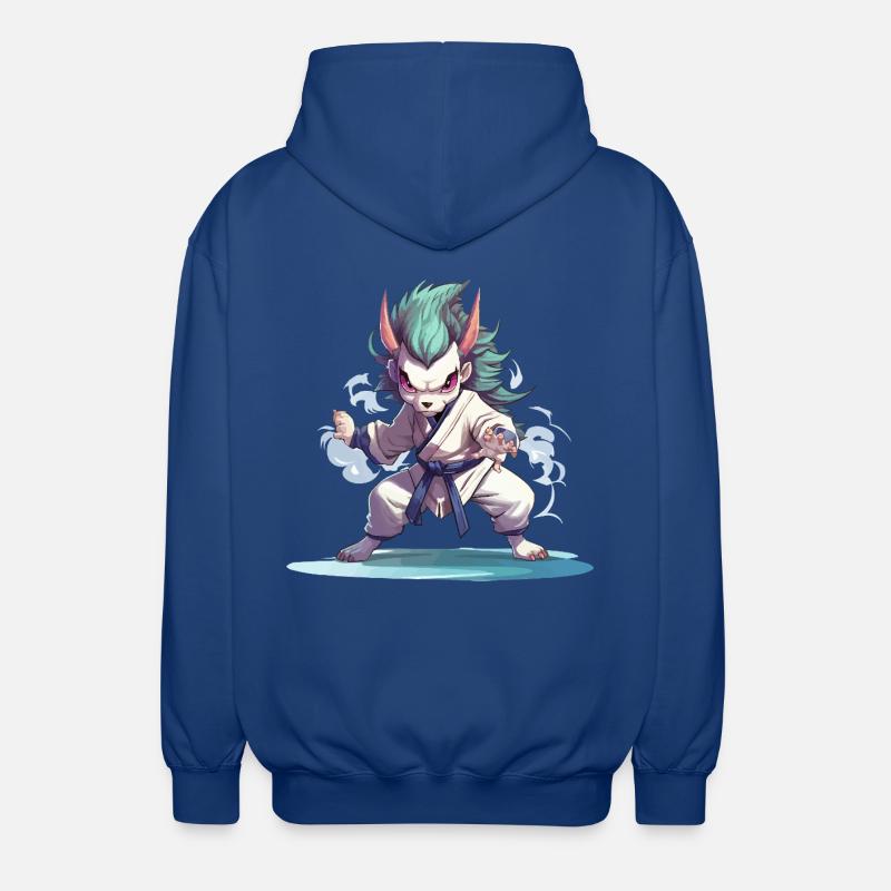 Combattant Démon en Gi - Veste à capuche unisexe - bleu royal