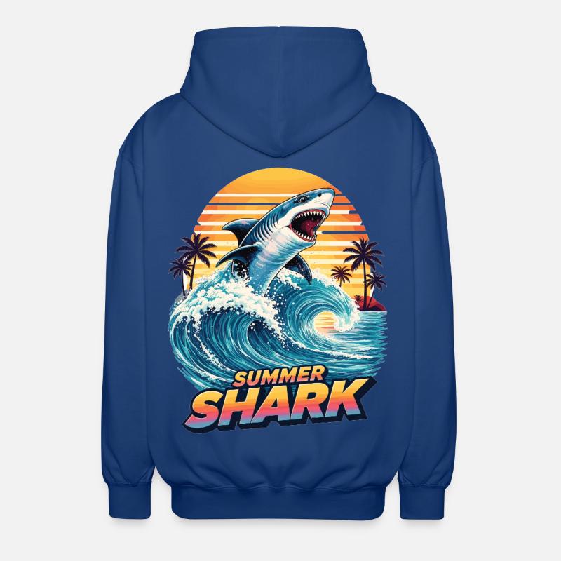Requin d’été - Veste à capuche unisexe - bleu royal