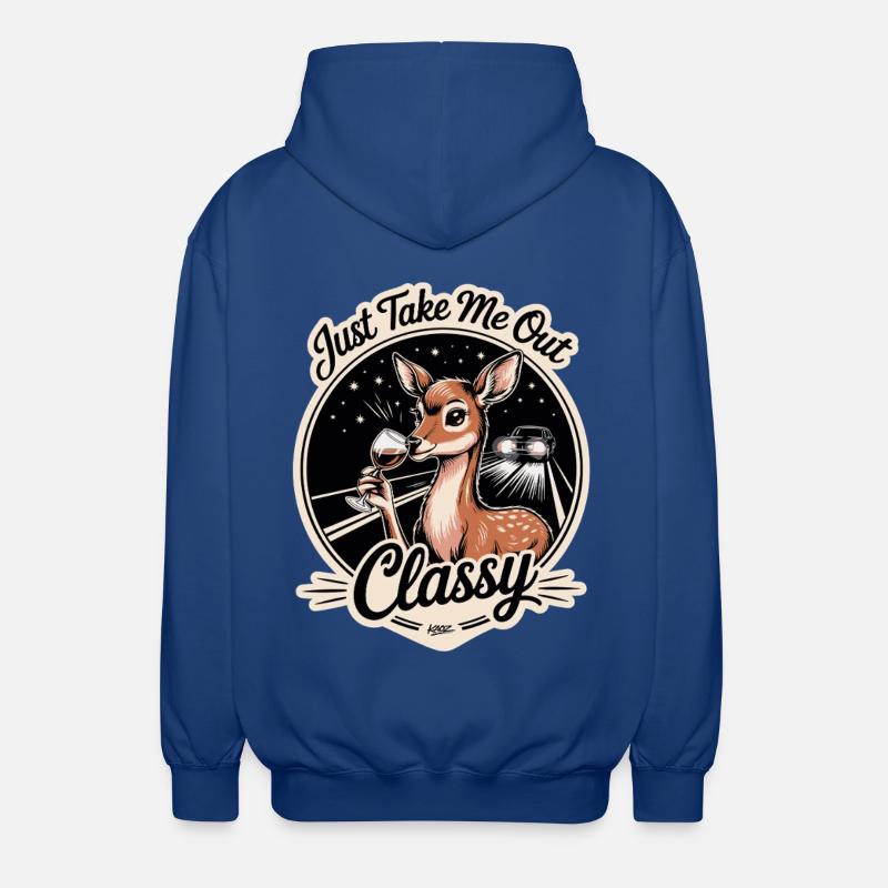 Nimm mich einfach stilvoll mit raus - Unisex Kapuzenjacke - Royalblau