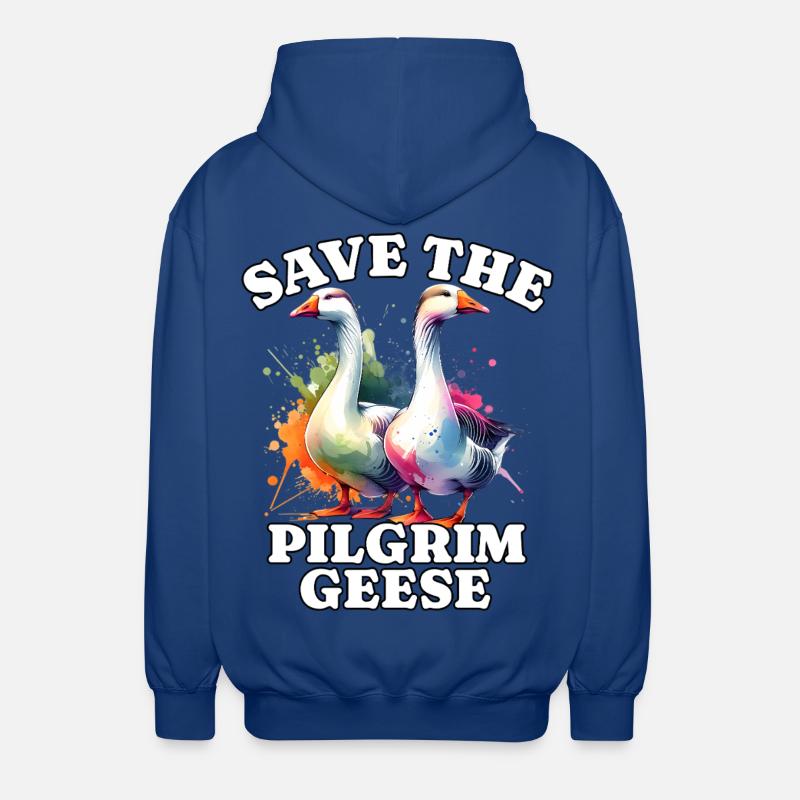 Pilgrim Gans Save Pilgrim Goose - Unisex Hooded Jacket - royal blue