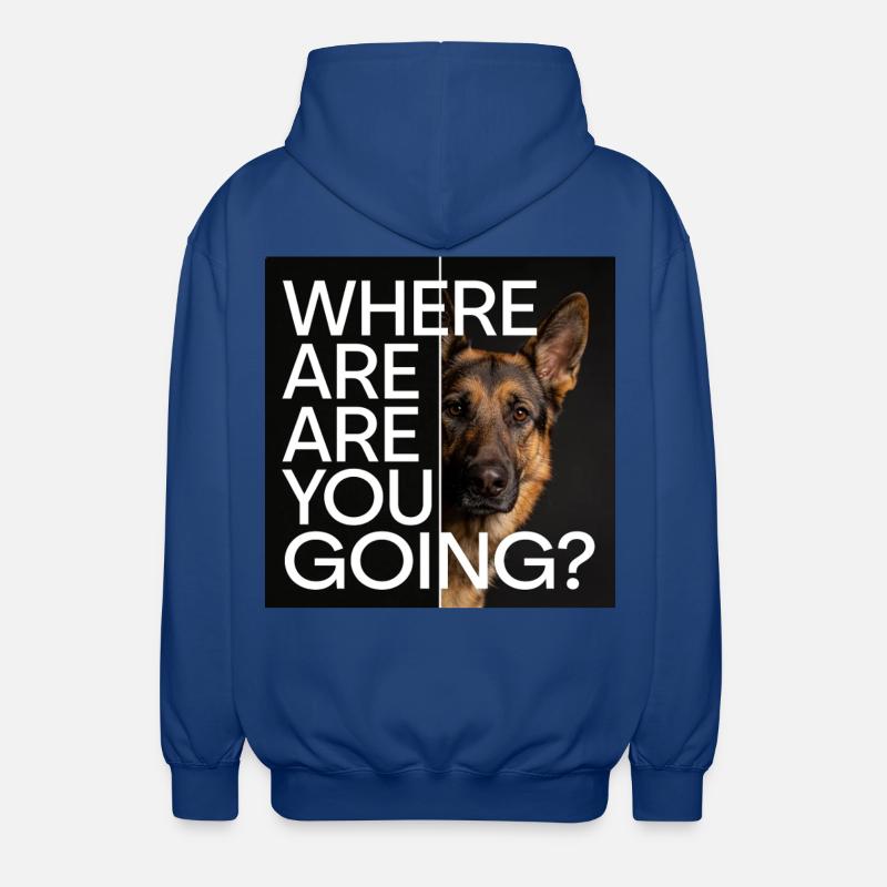German Shepherd Statement Motif - Unisex Hooded Jacket - royal blue
