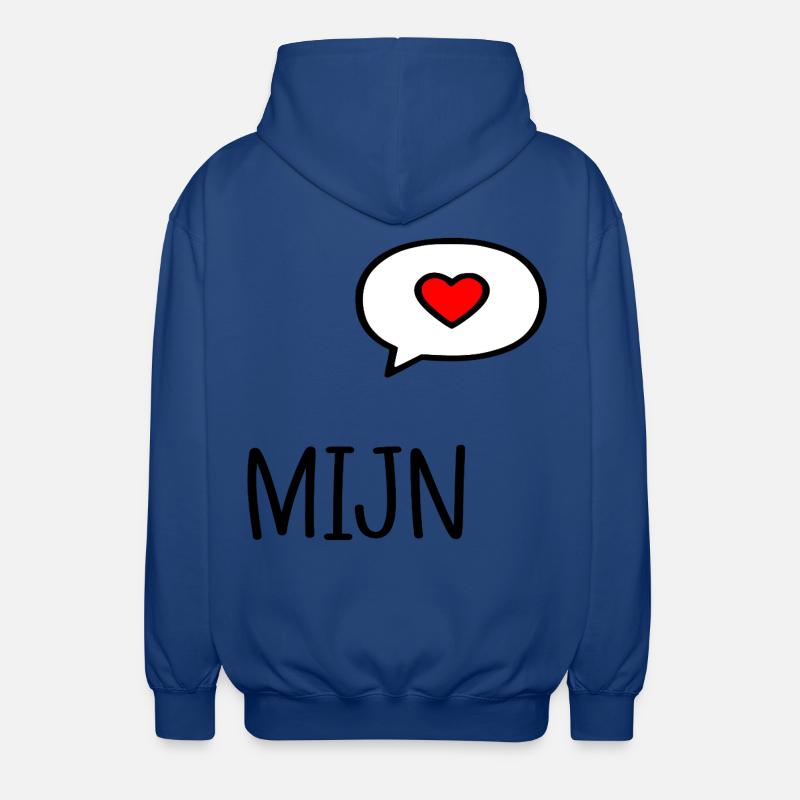 Cœur de la Relation - Anglais Mon - Veste à capuche unisexe - bleu royal