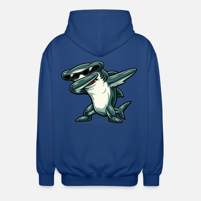 Dabbing hammerhead shark - Unisex Hooded Jacket - royal blue