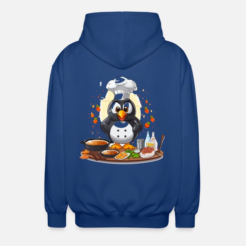 Küchenpinguin Chef Design - Unisex Kapuzenjacke - Royalblau