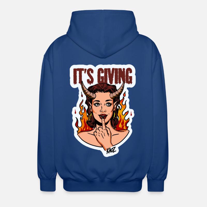 Devilish Diva Flame - Unisex Hooded Jacket - royal blue
