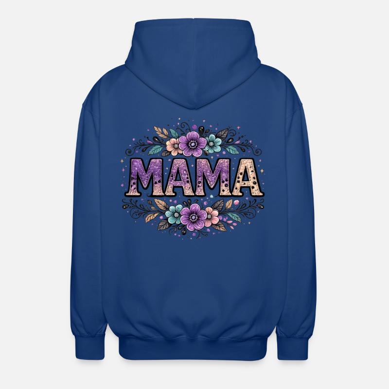 Mom Gift: Retro Mama Visual - Unisex Hooded Jacket - royal blue
