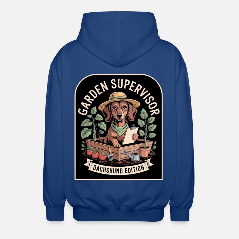 Dackel Gärtner - Unisex Kapuzenjacke - Royalblau