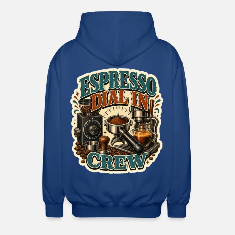 ÉQUIPE DE COMPOSITION À L’ESPRESSO - Veste à capuche unisexe - bleu royal