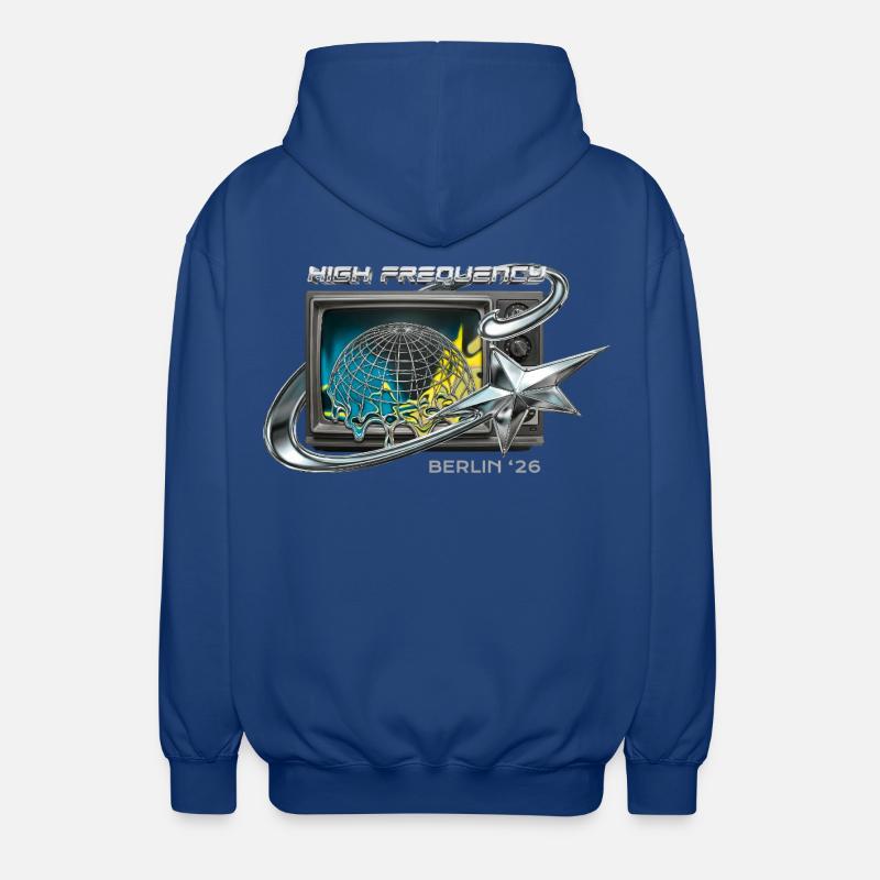 High Frequency Berlin 26 Retro Tech - Unisex Kapuzenjacke - Royalblau