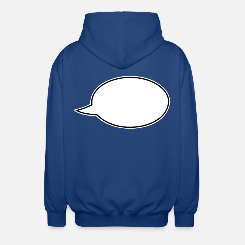 Sprechblase Comic rechts - Unisex Kapuzenjacke - Royalblau
