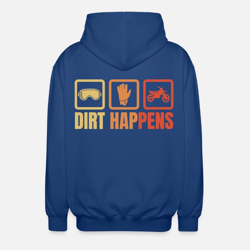 Man wird dreckig - Unisex Kapuzenjacke - Royalblau