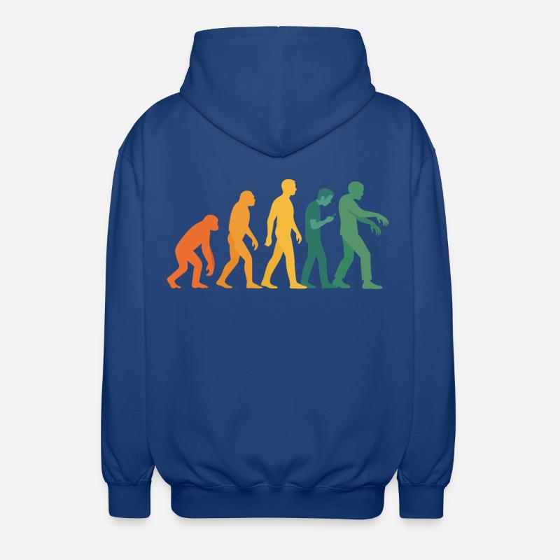 Evolution Silhouette Gradient - Unisex Hooded Jacket - royal blue