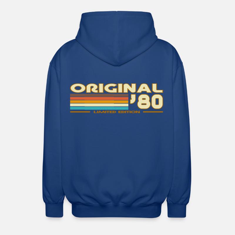 Original 80 Rayures Rétro - Veste à capuche unisexe - bleu royal