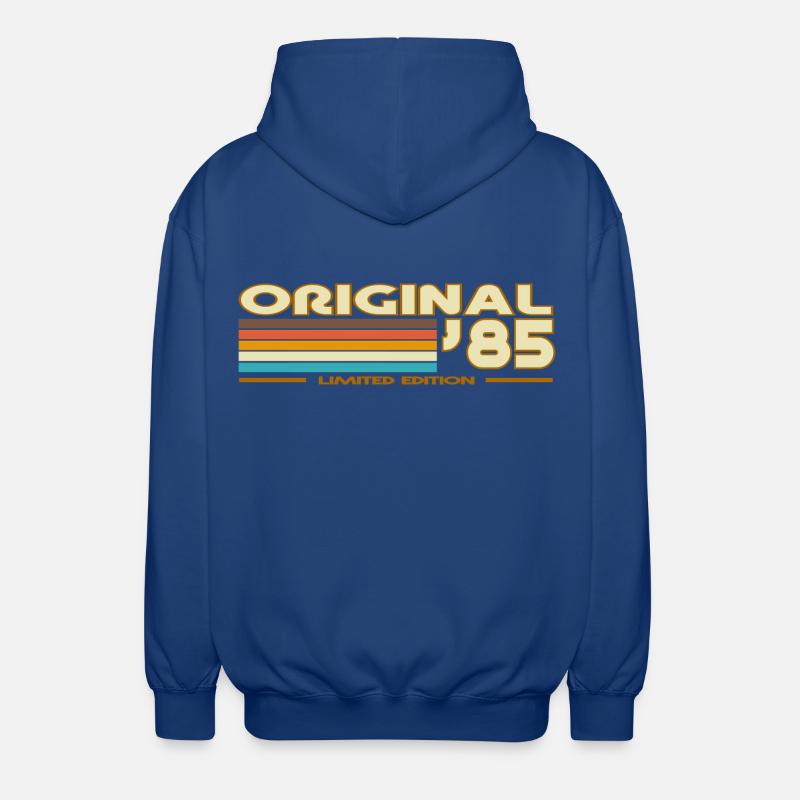 Original85 Retro Stripes - Veste à capuche unisexe - bleu royal