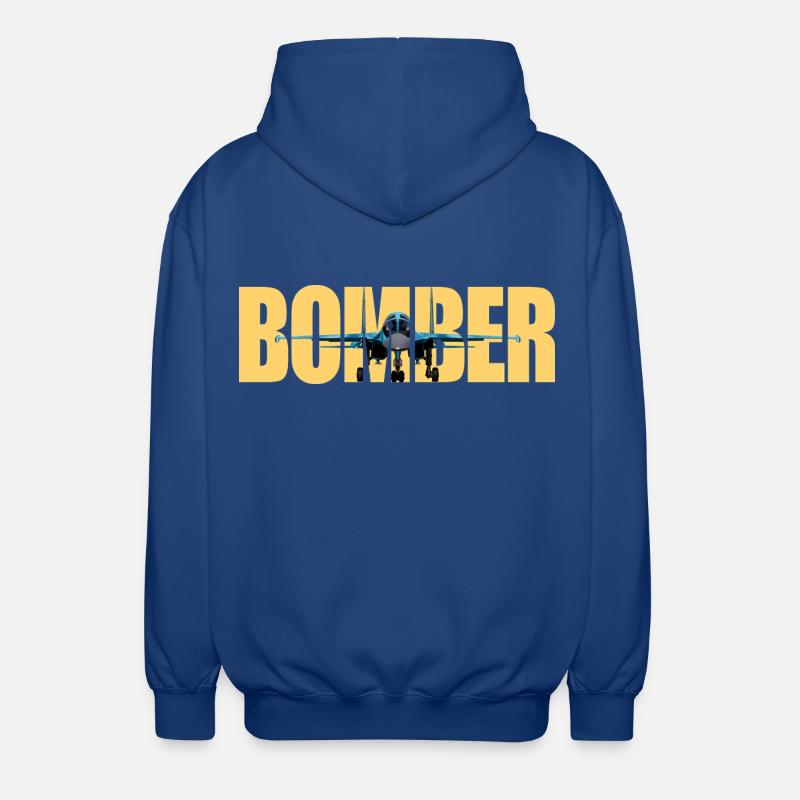 Bomber Su-34 - Unisex Hooded Jacket - royal blue