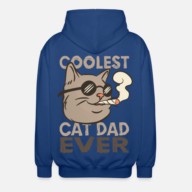 Chat Papa - Veste à capuche unisexe - bleu royal