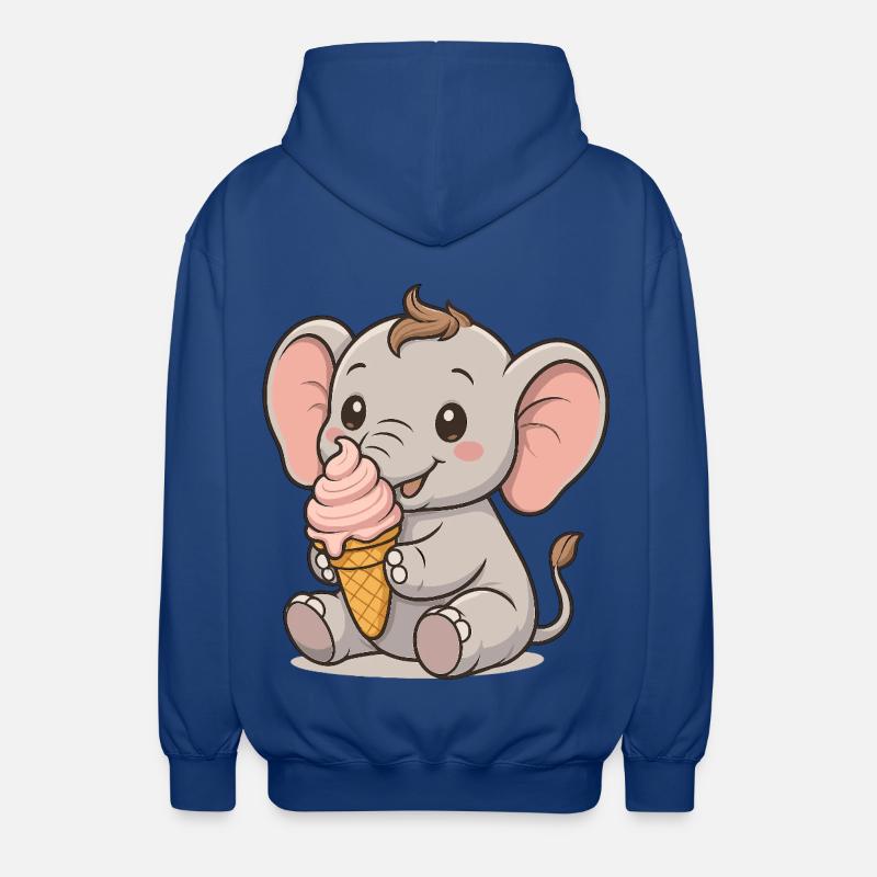 Eiszeit mit Elefant - Unisex Kapuzenjacke - Royalblau