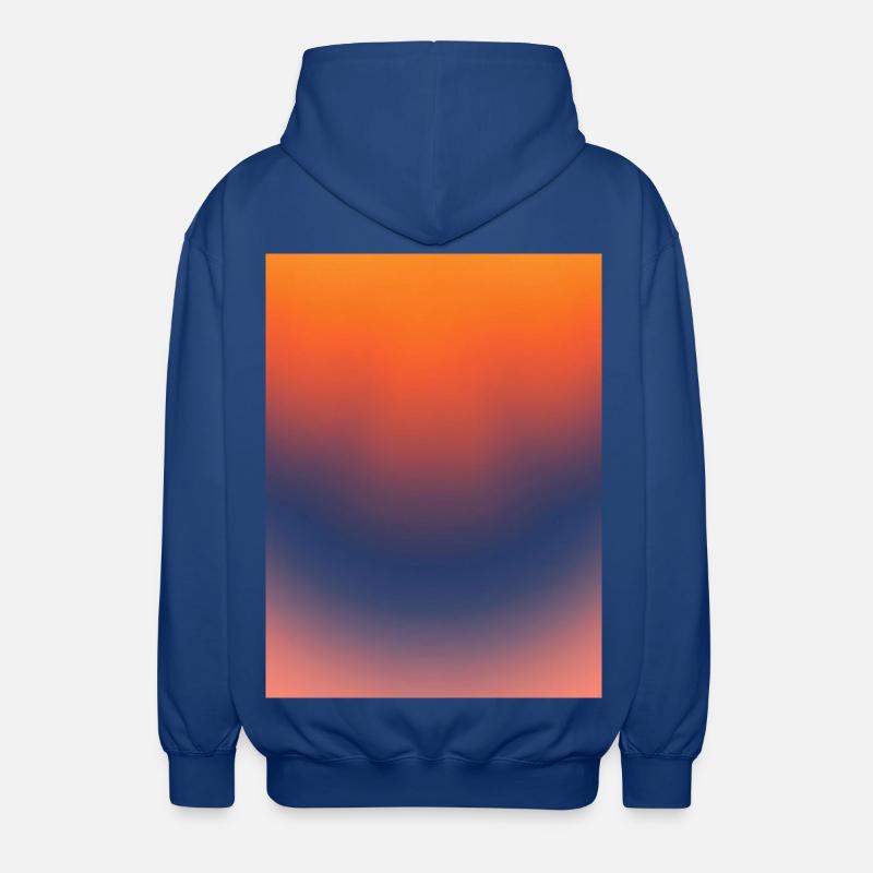 Mitternachts-Glut-Gradient - Unisex Kapuzenjacke - Royalblau