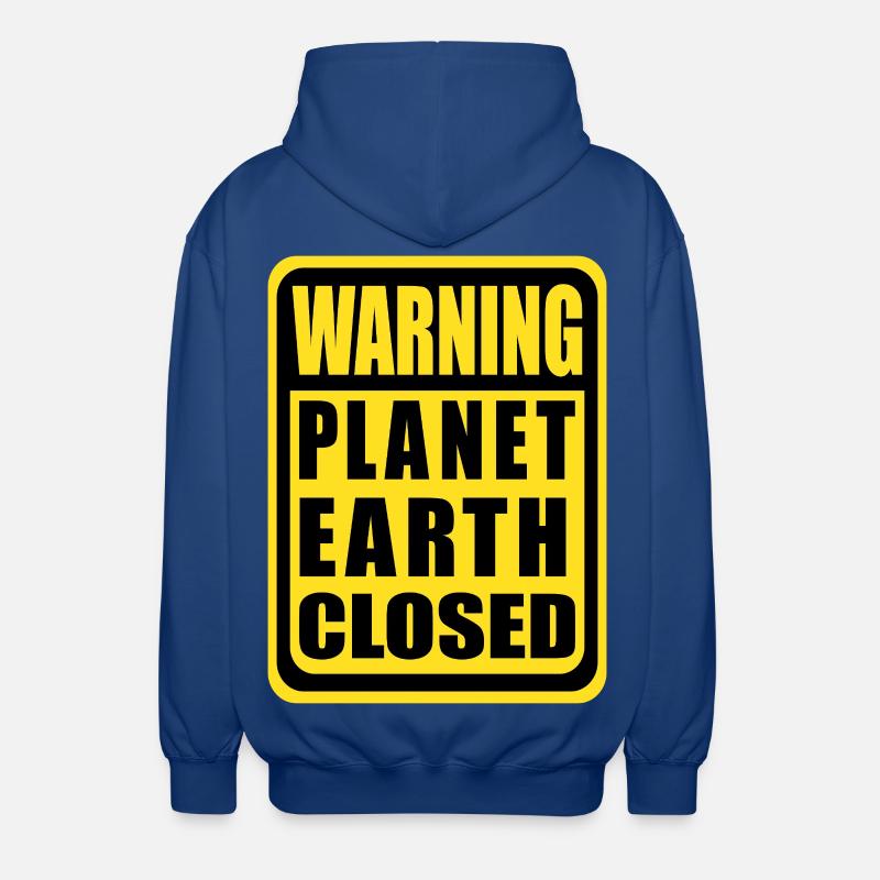 Planète Terre fermée - Veste à capuche unisexe - bleu royal