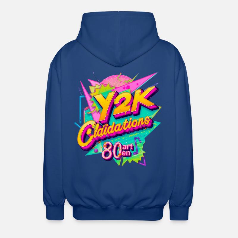 Conception de célébration rétro Y2K - Veste à capuche unisexe - bleu royal