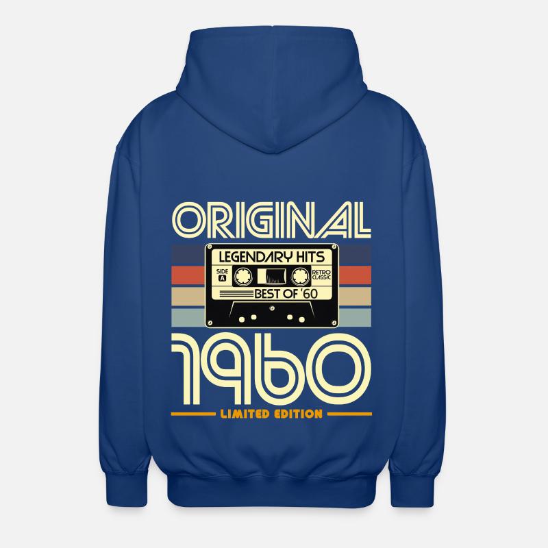 Original 1960's Retro Cassette - Unisex Hooded Jacket - royal blue