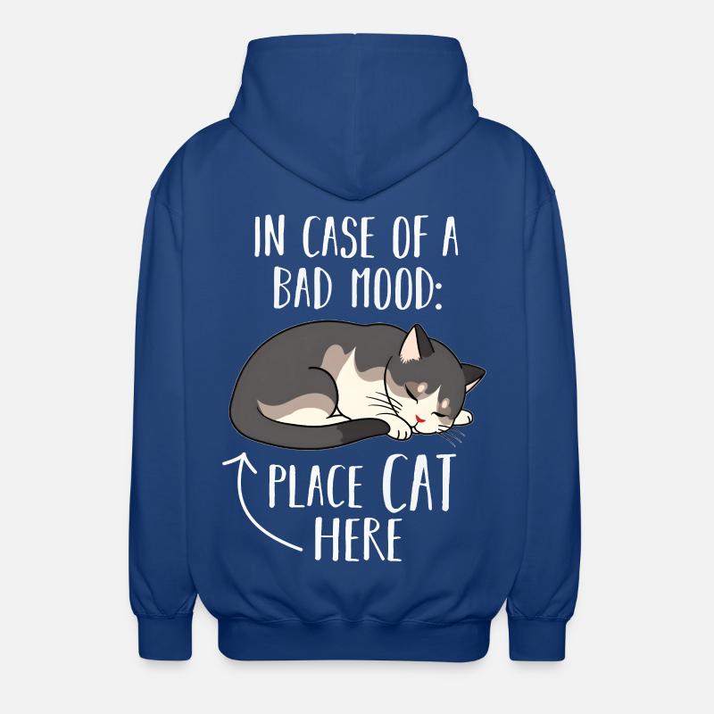 Chat - Veste à capuche unisexe - bleu royal