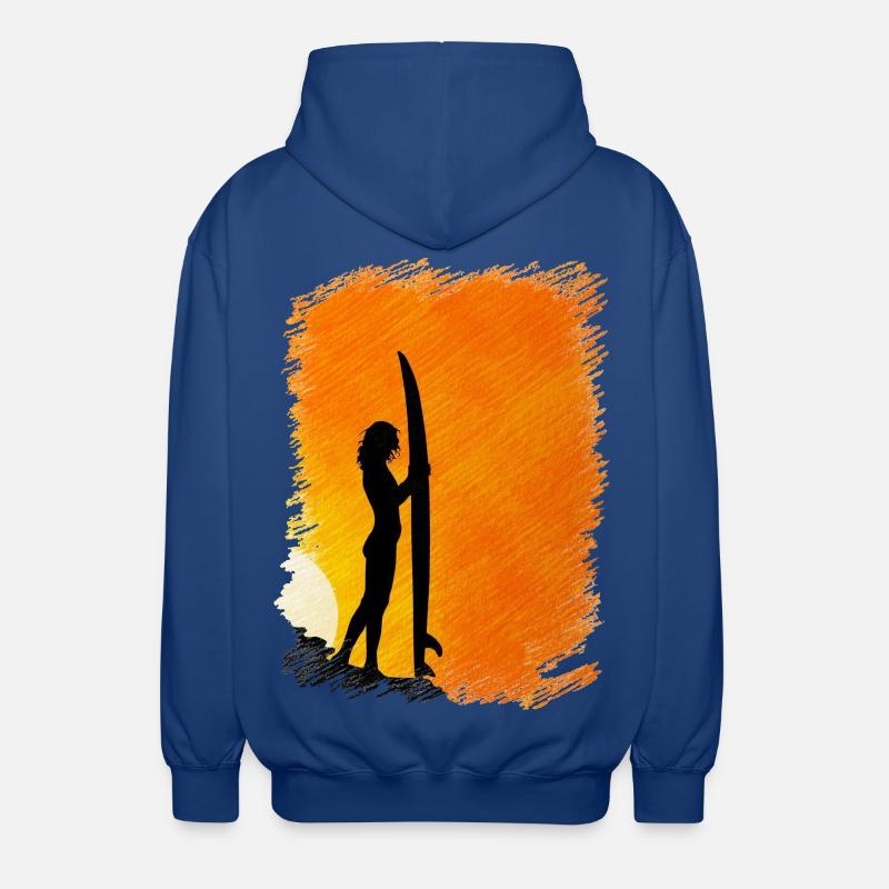 surf - Veste à capuche unisexe - bleu royal