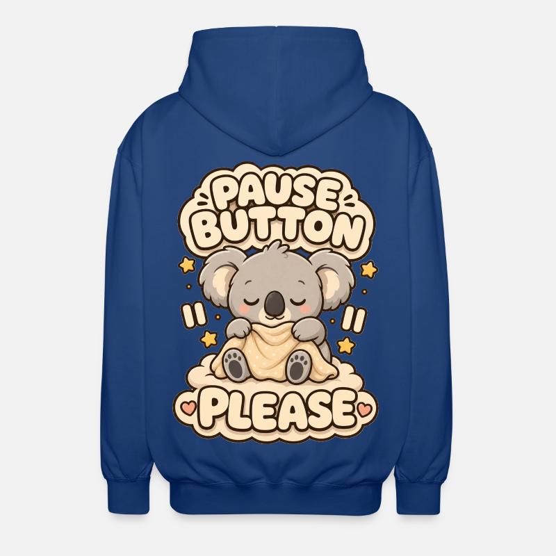 Pause Button Please Koala - Unisex Kapuzenjacke - Royalblau
