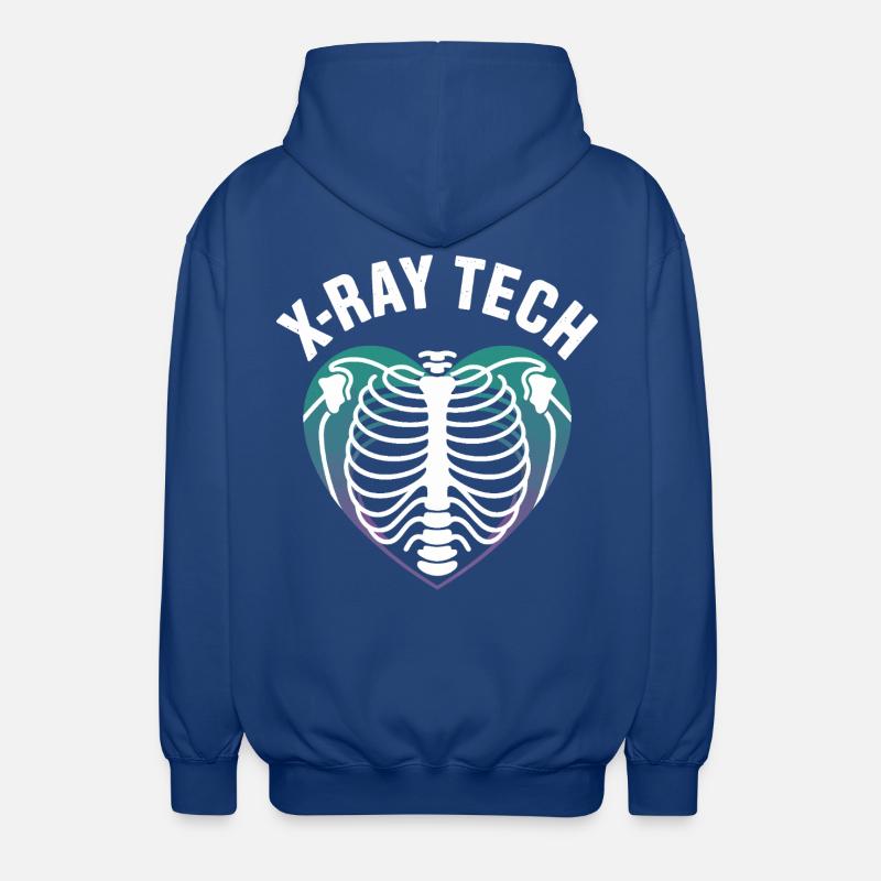 Technique en radiographie cardiaque Impression - Veste à capuche unisexe - bleu royal