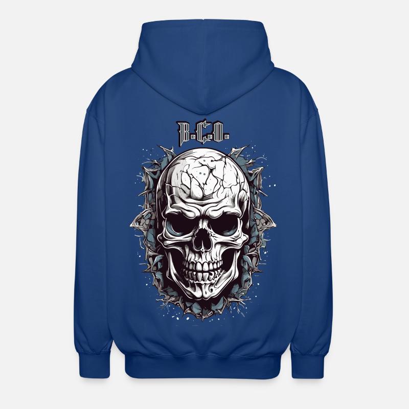 Skull B.C.O - Unisex Hooded Jacket - royal blue