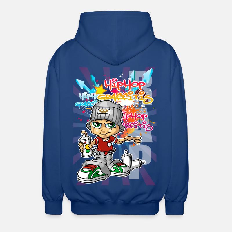 Junge Graffiti - Unisex Kapuzenjacke - Royalblau