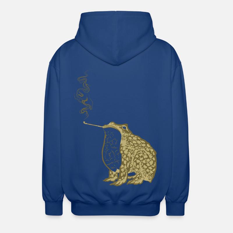 Fumée de grenouille japonaise funky - Veste à capuche unisexe - bleu royal