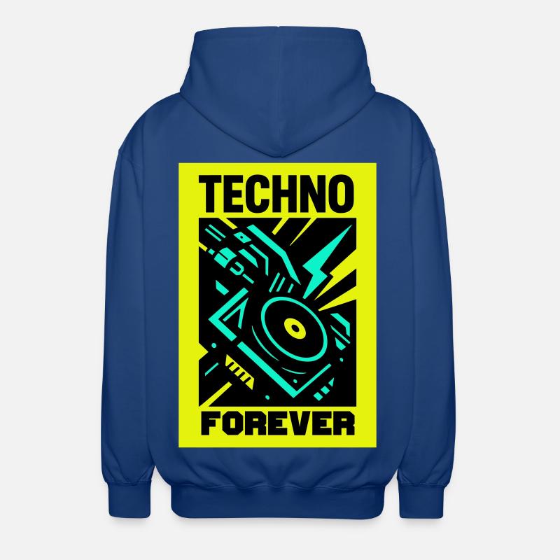 Techno Forever - Unisex Hooded Jacket - royal blue
