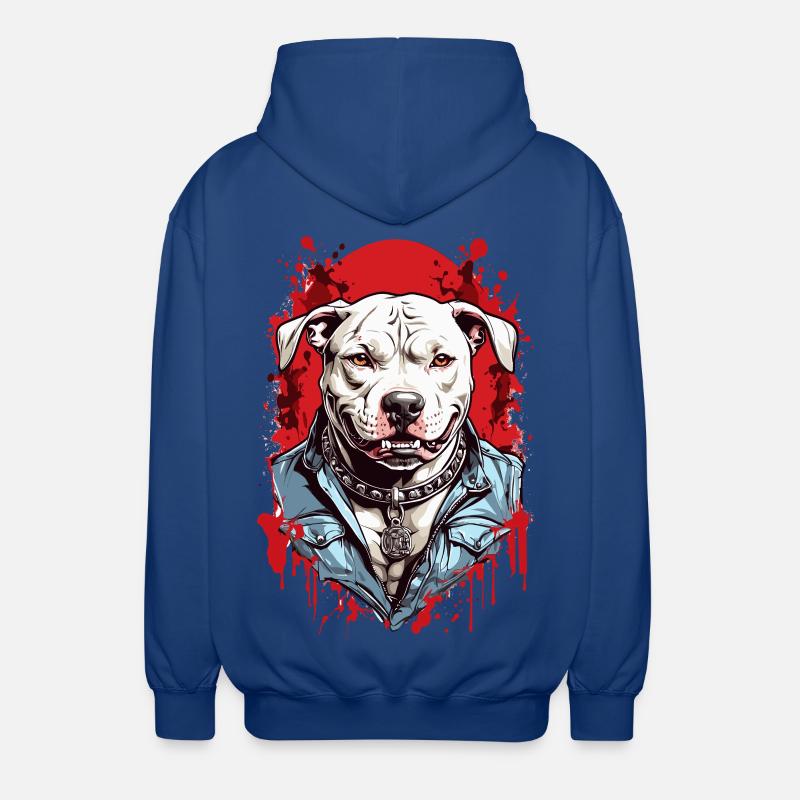 Hunderasse Pitbulls - Unisex Kapuzenjacke - Royalblau